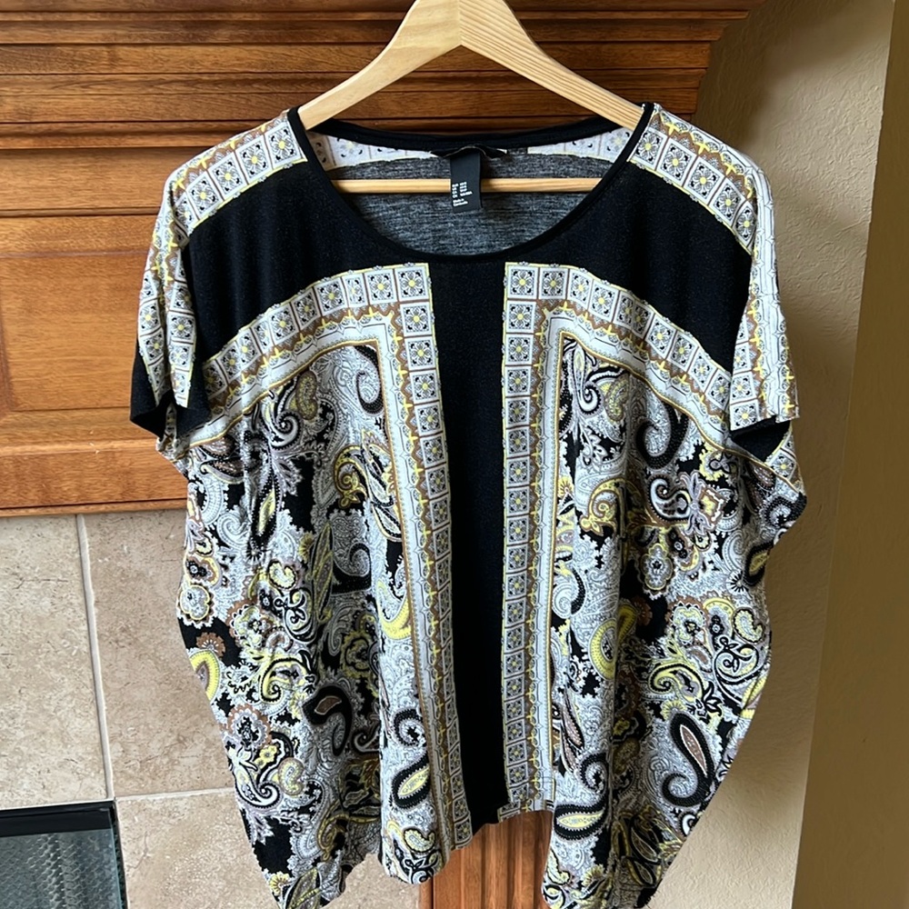 H and M cotton multi color top
